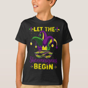 Camiseta Festa de Carnaval Roupa Deixe as Travessuras Começ