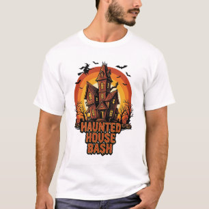 Camiseta Festa de Casa Assombrada Gravação Vintage Desenho 