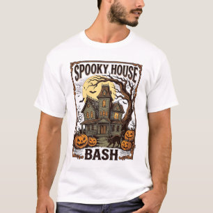 Camiseta Festa de Casa Assombrada Gravação Vintage Hallowee