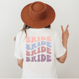 Camiseta Festa de casamento de Impressão da parte traseira 