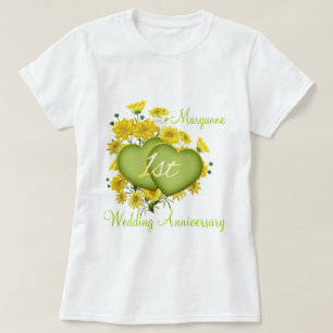 Camiseta Festa de Casamento de ruas Corações de Flor Selvag