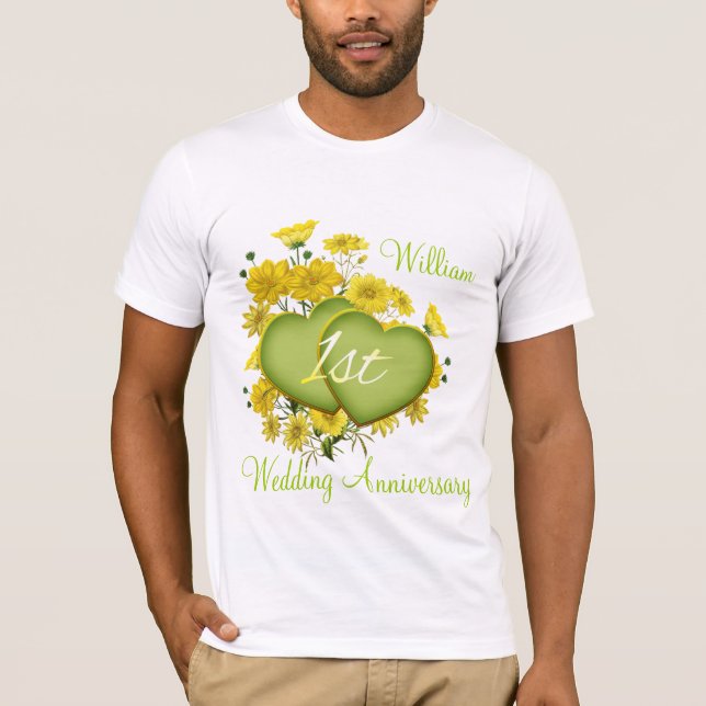 Camiseta Festa de Casamento de ruas Corações de Flor Selvag (Frente)