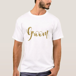 Camiseta Festa de casamento moderna na moda chique Dourado