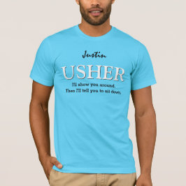 Camiseta Festa de casamento personalizável de usador engraç