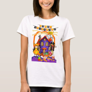 Camiseta Festa de celebração de Halloween feliz para crianç