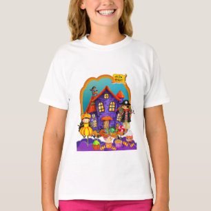 Camiseta Festa de celebração de Halloween feliz para crianç