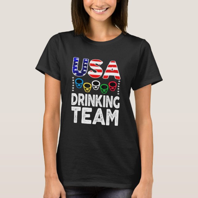 Camiseta Festa de Cerveja da Equipe de Bebendos dos Estados (Frente)