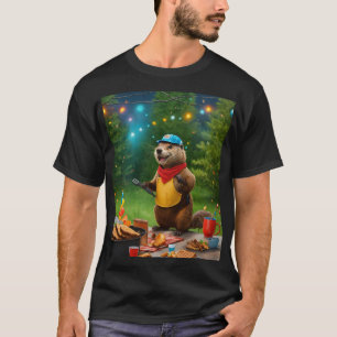 Camiseta "Festa de CHURRASCO animal - T-shirt divertida e c