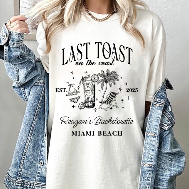 Camiseta Festa de Cocktail Moderno de Noiva Solteira Costei (Criador carregado)