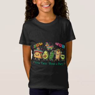 Camiseta Festa de Comida Mexicana Fofa Kawaii - Taco Burrit