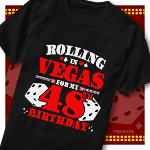 Camiseta Festa de Dados no Cassino Rolling In Vegas de 48 A