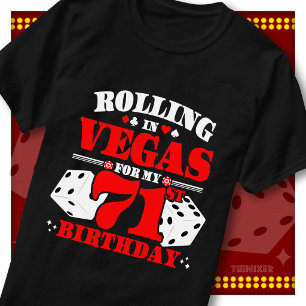 Camiseta Festa de Dados no Cassino Rolling In Vegas de 71 A
