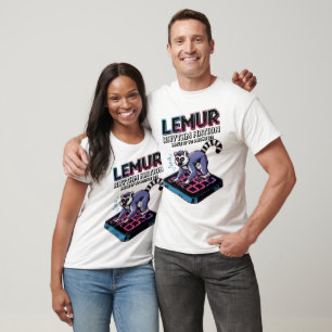 Camiseta Festa de dança de Pixel Nação de Ritmo de Lemur