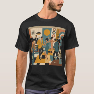 Camiseta Festa de Dança do Martini Hípico do Meio do Século