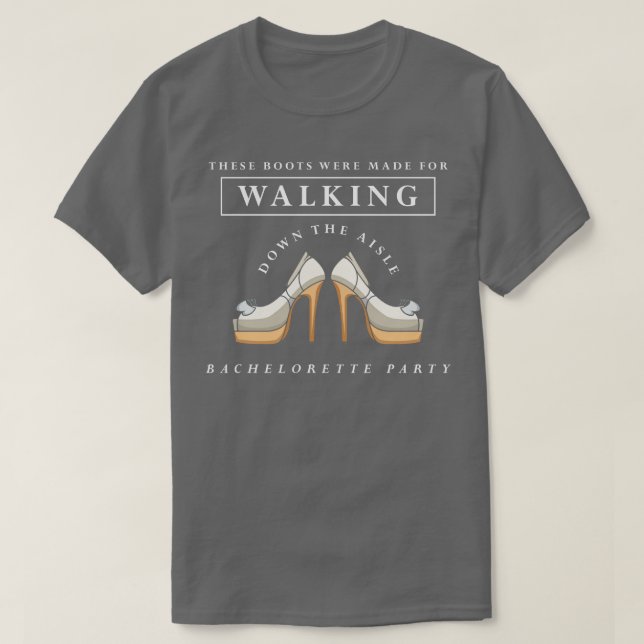 Camiseta Festa de Despedida de Solteira com Botas (Frente do Design)