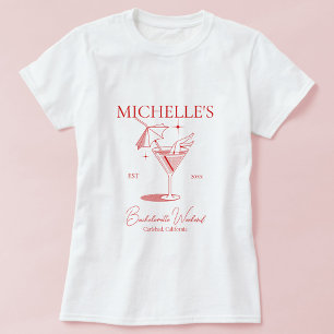 Camiseta Festa de Despedida de Solteira com Coquetéis Retrô