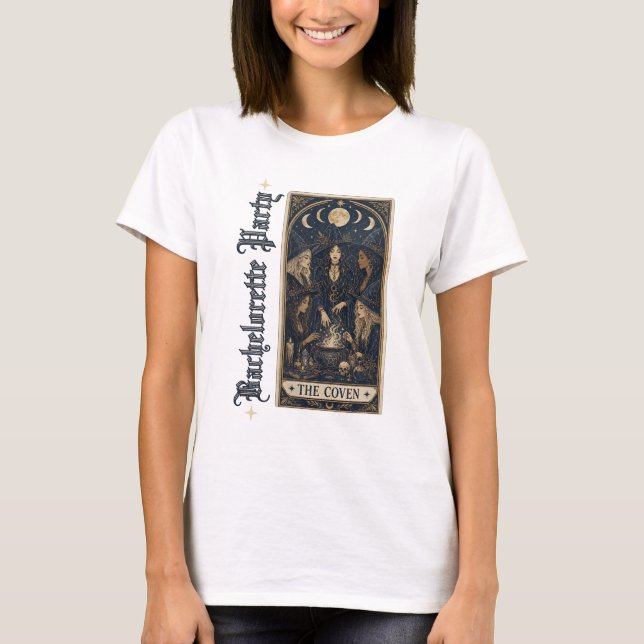 Camiseta Festa de Despedida de Solteira Coven Vertical Góti (Frente)