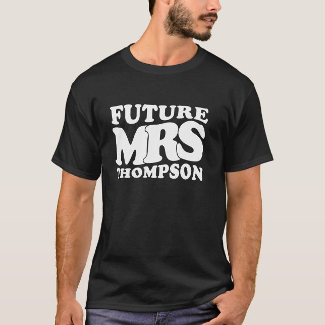 Camiseta Festa de Despedida de Solteira da Futur Mrs Thomps (Frente)