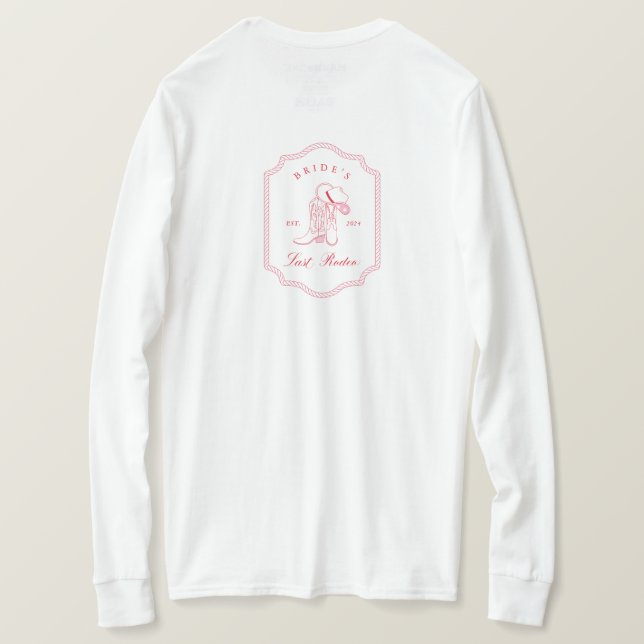 Camiseta Festa de Despedida de Solteira da Noiva - O Último (Verso do Design)