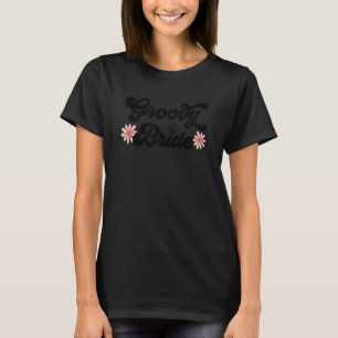 Camiseta Festa de Despedida de Solteira Groovy Noiva Hippie