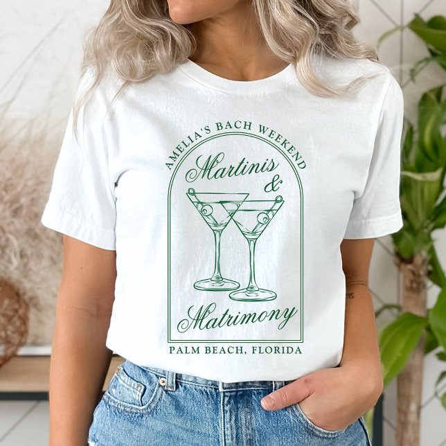 Camiseta Festa de Despedida de Solteira Martinis & Matrimôn (Criador carregado)