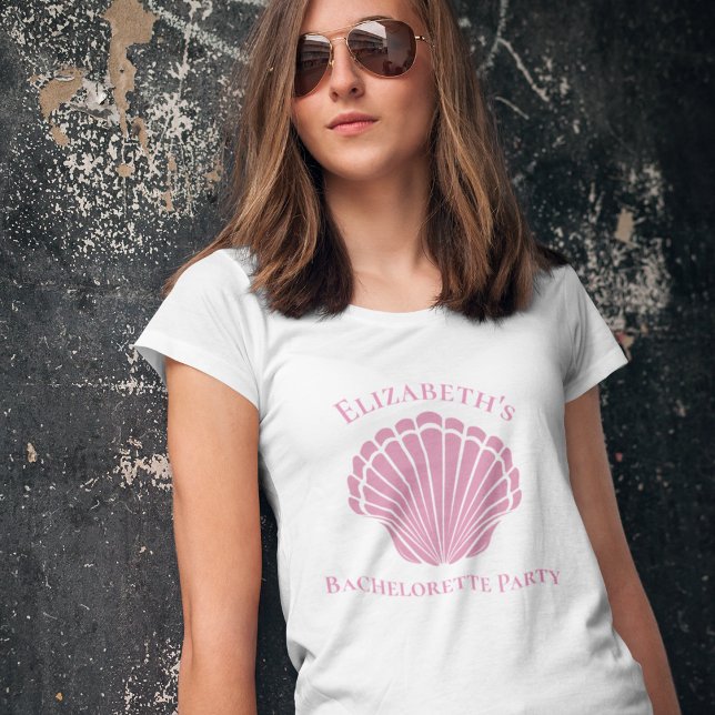 Camiseta Festa de Despedida de Solteira Personalizada Conch (Criador carregado)
