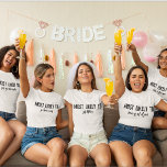 Camiseta Festa de Despedida de Solteira Personalizada Mais<br><div class="desc">Você está procurando uma maneira engraçada e única de mostrar seu amor pela sua futura noiva? Então confira nossas camisas de festa de despedida de solteira personalizadas Mais Provável! Essas camisas são perfeitas para qualquer garota que está planejando seu grande dia. Não apenas são hilárias, mas também são feitas de...</div>