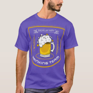 Camiseta Festa de despedida de solteiro com copo de cerveja