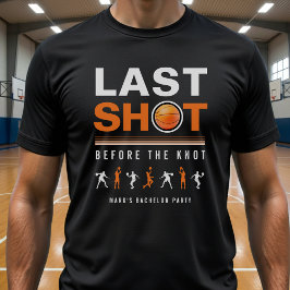 Camiseta Festa de Despedida de Solteiro de Basquete Último 