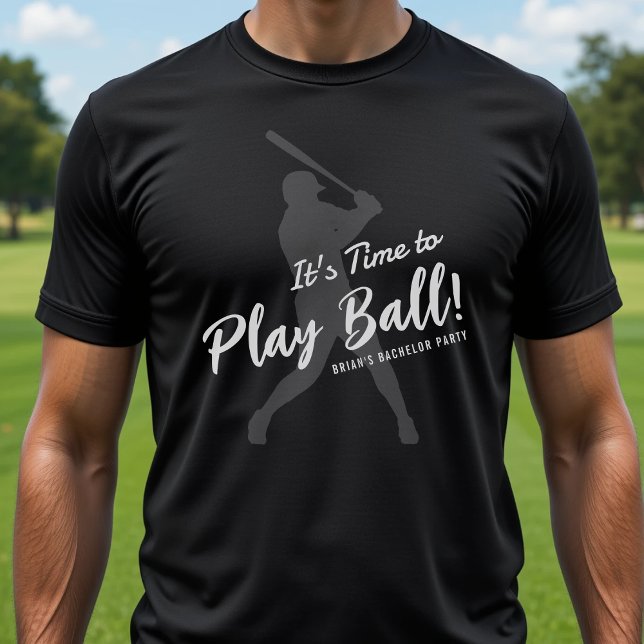 Camiseta Festa de Despedida de Solteiro de Beisebol É Hora  (Criador carregado)