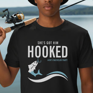 Camiseta Festa de Despedida de Solteiro de Pesca Engraçado