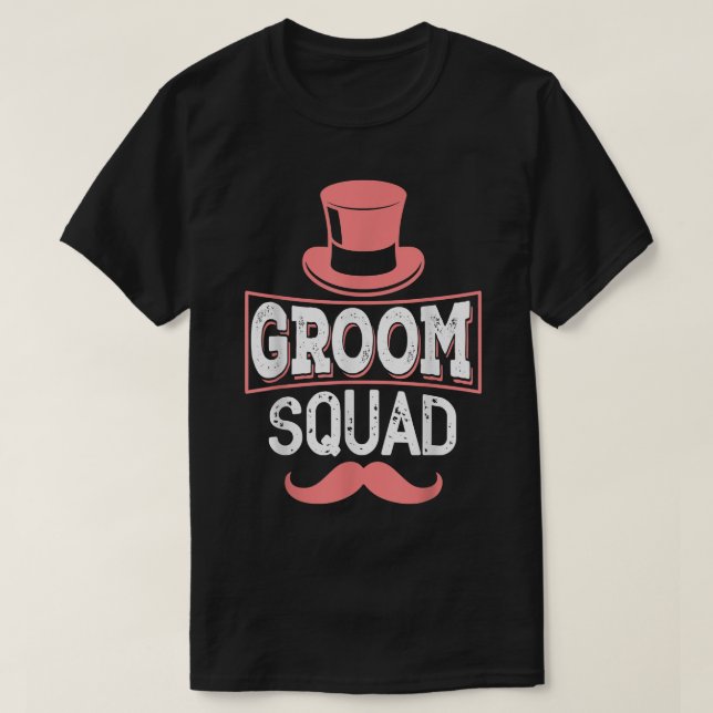 Camiseta Festa de Despedida de Solteiro do Groom Squad com  (Frente do Design)