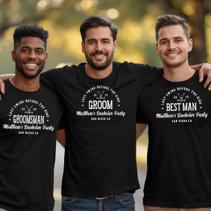 Camiseta Festa de Despedida de Solteiro Retro Divertida Últ