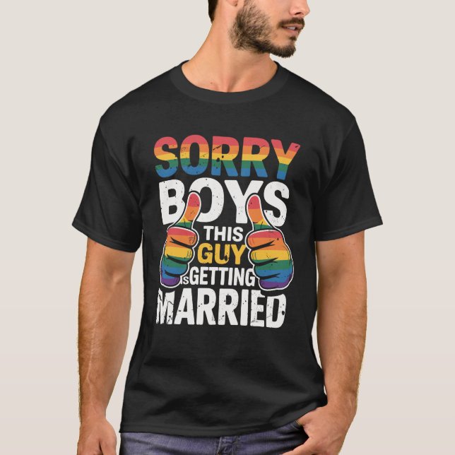 Camiseta Festa de Despedida Lgbt Gay Noivo Noiva Esse Cara  (Frente)