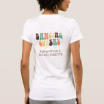 Camiseta Festa de Despedida Solteira Rainhas da Dança Retro<br><div class="desc">Camiseta Personalizada Festa de Despedida Solteira Rainhas da Dança Retro você pode personalizar com o nome da noiva. Camisa perfeita para a despedida de solteira com design retro. Use nossa “Ferramenta de Design” para adicionar texto ou alterar a cor do texto.</div>
