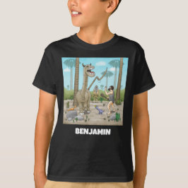 Camiseta Festa de Dinossauro e Idade da Pedra