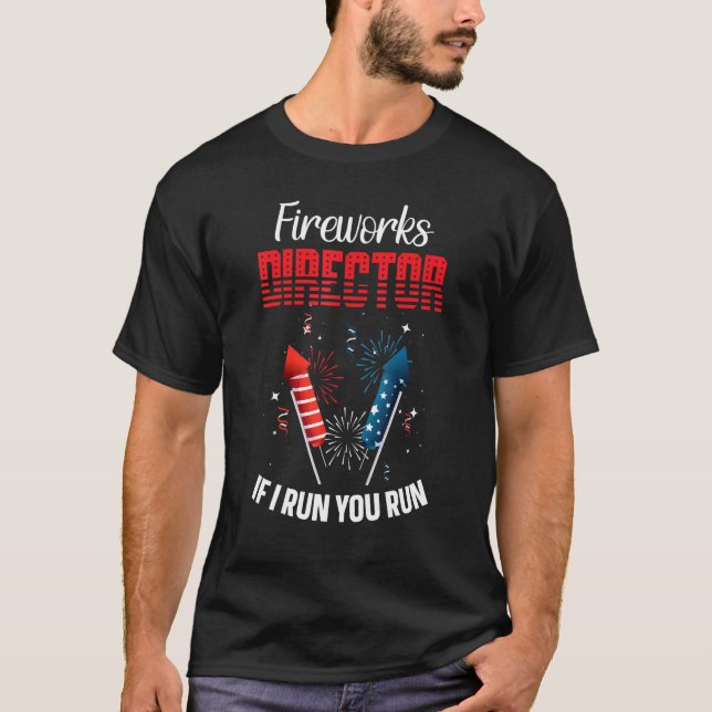 Camiseta Festa De Diretor Do Fireworks Em 4 De Julho (Frente)