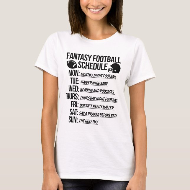 Camiseta Festa de Draft de Futebol Fantasia  (Frente)