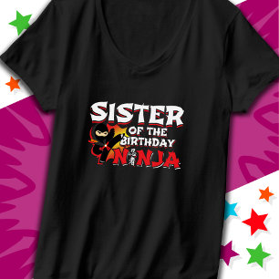 Camiseta Festa de Estilo de BD Irmã de Aniversário Ninja
