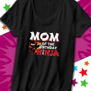 Camiseta Festa de Estilo de BD Mãe do Aniversário Ninja