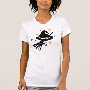 Camiseta Festa de Fantasia de Bruxa de Halloween Fofa