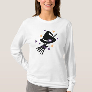 Camiseta Festa de Fantasia de Bruxa de Halloween Fofa