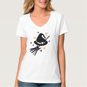Camiseta Festa de Fantasia de Bruxa de Halloween Fofo