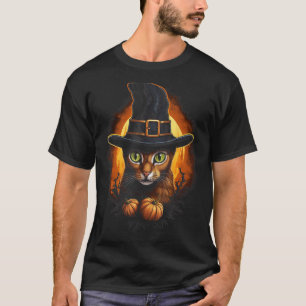 Camiseta Festa de Fantasia de Gato de Halloween Gatinho Ass