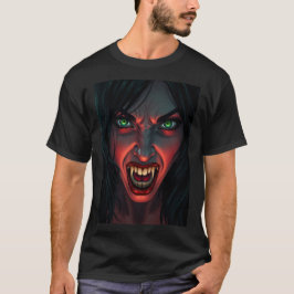 Camiseta Festa de fantasia de halloween, mulher vampira