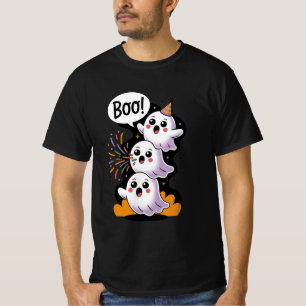 Camiseta Festa de Fantasmas de Halloween em Pastel Cute
