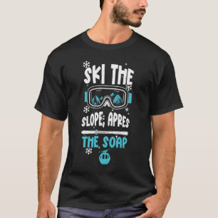 Camiseta Festa de Férias de Esqui Deslize na encosta, depoi