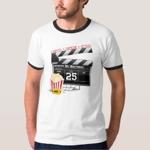 Camiseta Festa de Filme de Hollywood de 25 Birthday