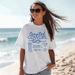 Camiseta Festa de Fim de Semana da Bachelorette Cowgirl Cos<br><div class="desc">Esta Camisa de Festa de solteira da Cowgirl Costeira Funky apresenta um layout desenhado à mão com ilustrações desenhadas à mão juntamente com letra manuscrita! Você tem liberdade para criar algo único! Um excelente de sair em estilo com suas damas de honra para seu fim de semana de despedida de...</div>