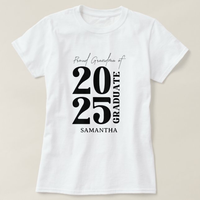 Camiseta Festa de formatura da vovó formando 2025 (Frente do Design)